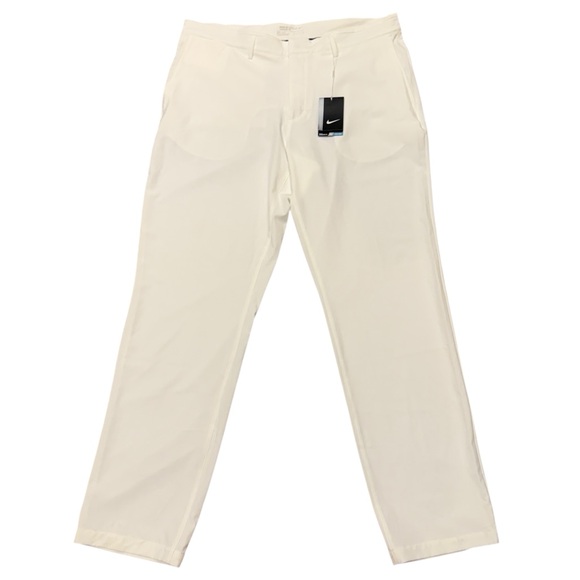 Nike Flat Front Stretch Woven Dri-Fit Golf Pants 833192-100 Men’s Sz 38X34 - Picture 1 of 5